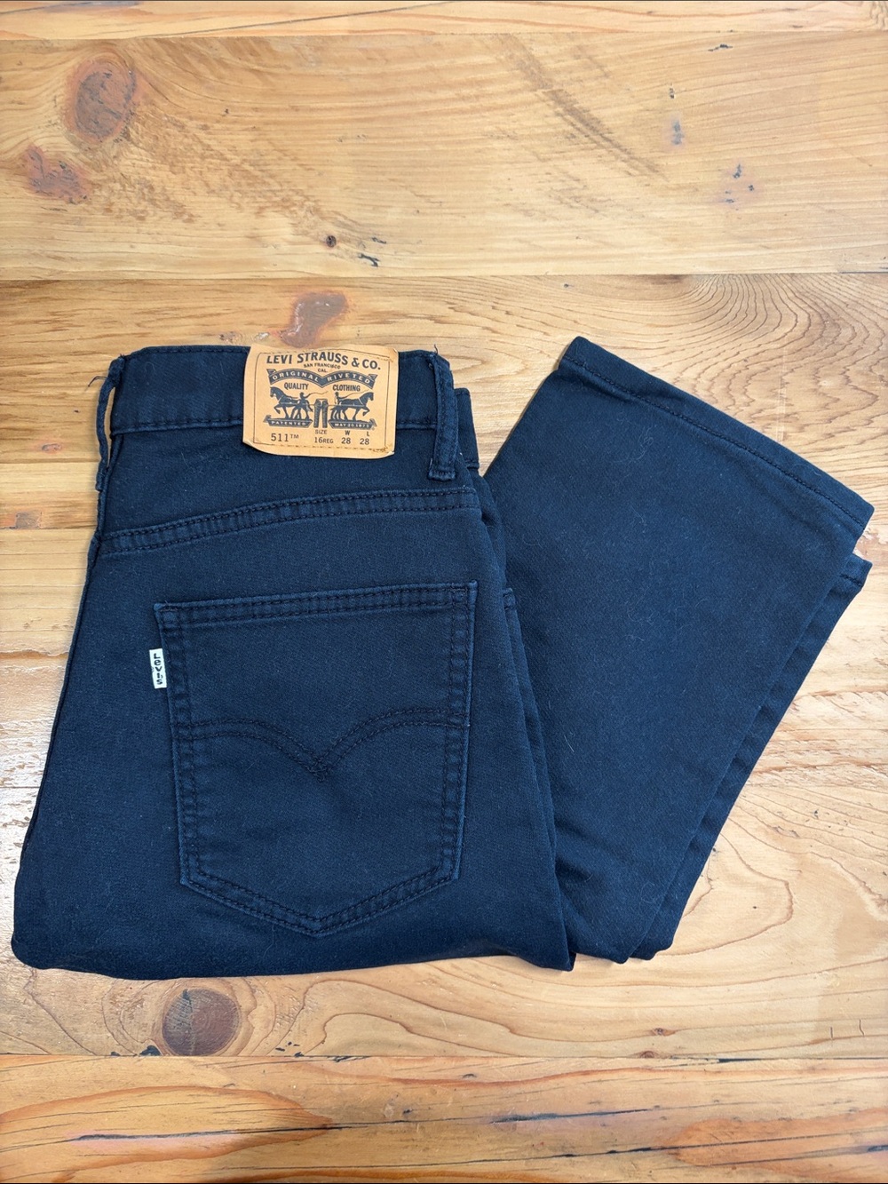 Levi's Boys Black Slim Straight Pants